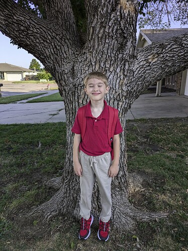 Benjamin's first day of 2nd grade