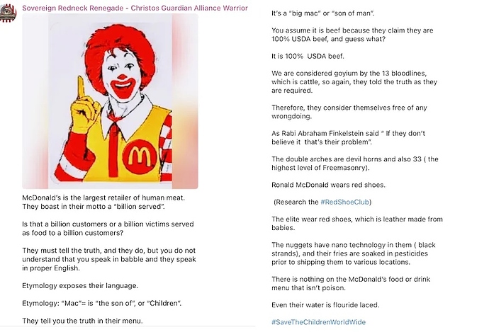 Telegraph McDonalds Evil