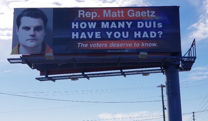 Gaetz will drink to that! 